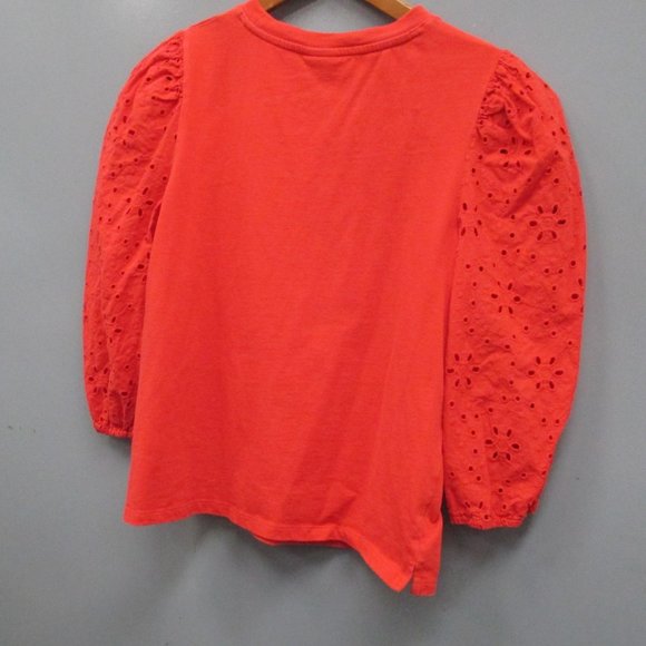 A New Day Women's Blouse Size M Red Color 3/4 Designer Sleeve Women's Blouse Top - Picture 6 of 9